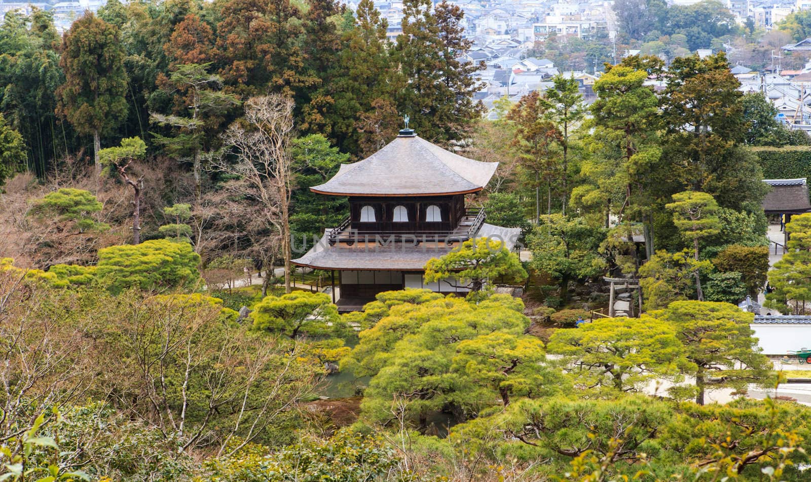 Ginkakuji temple - Kyoto, Japan  by thanomphong