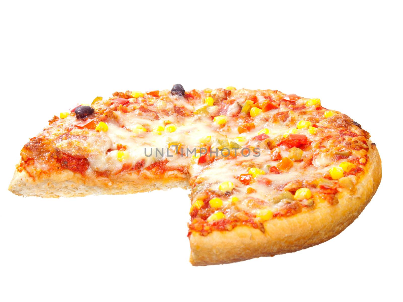 Pizza on white background 