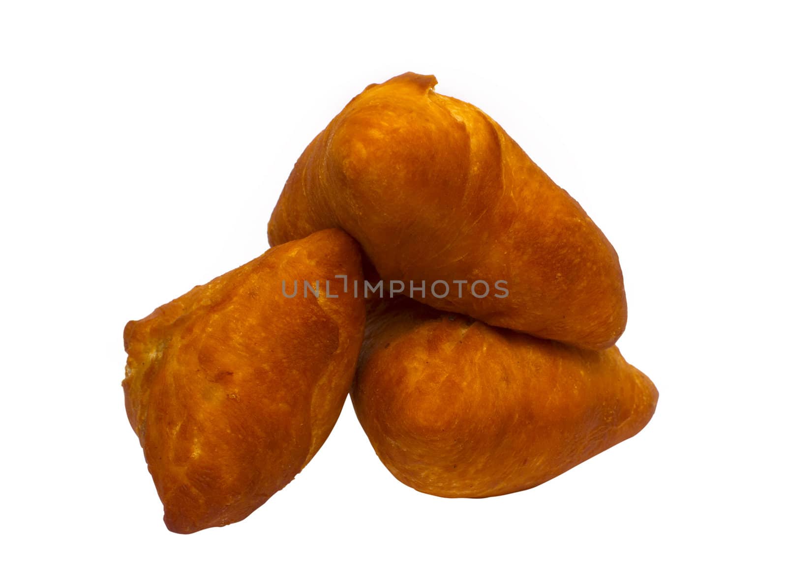 fried cakes on a white background