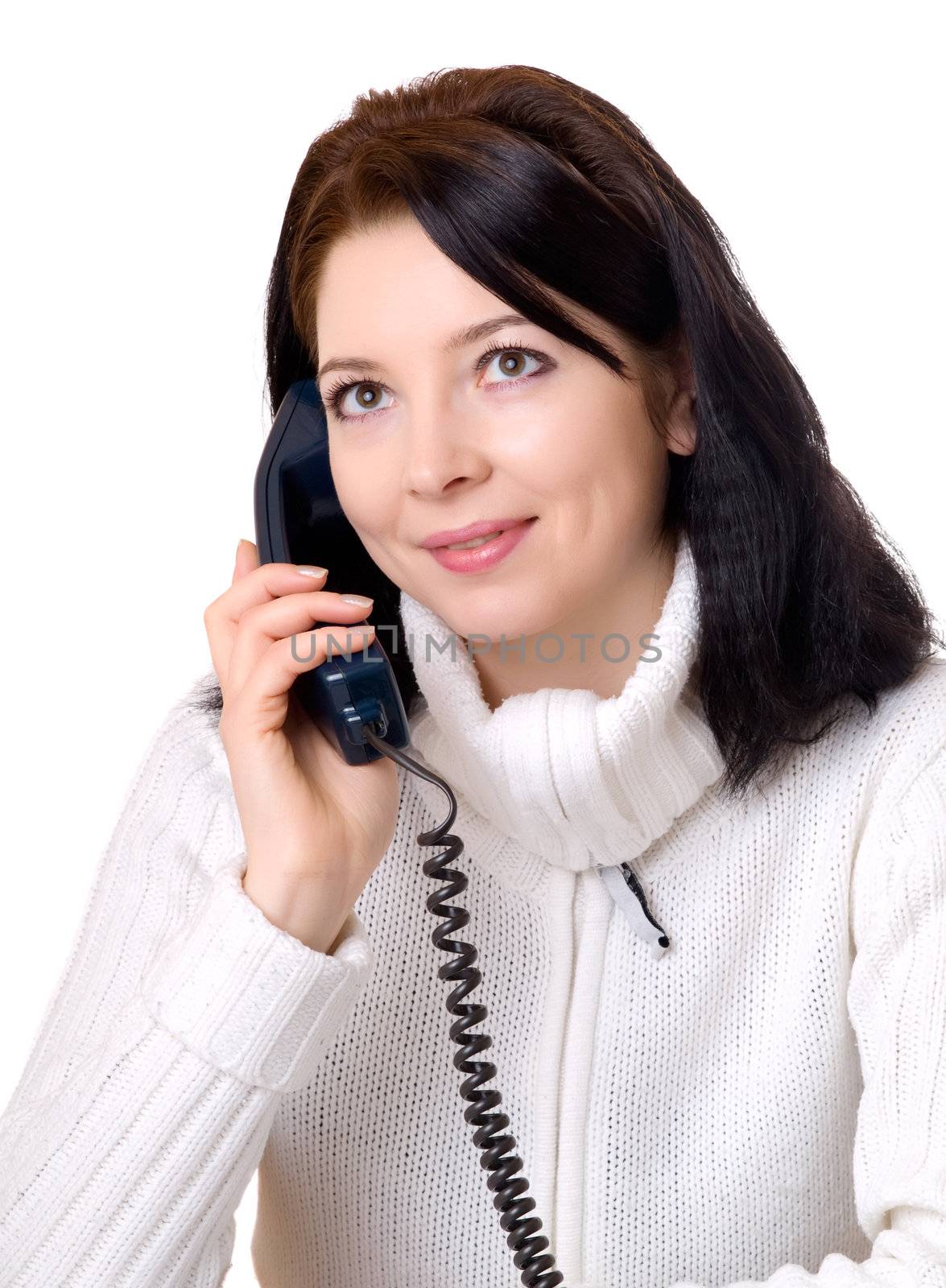 attractive woman at telephone  by motorolka