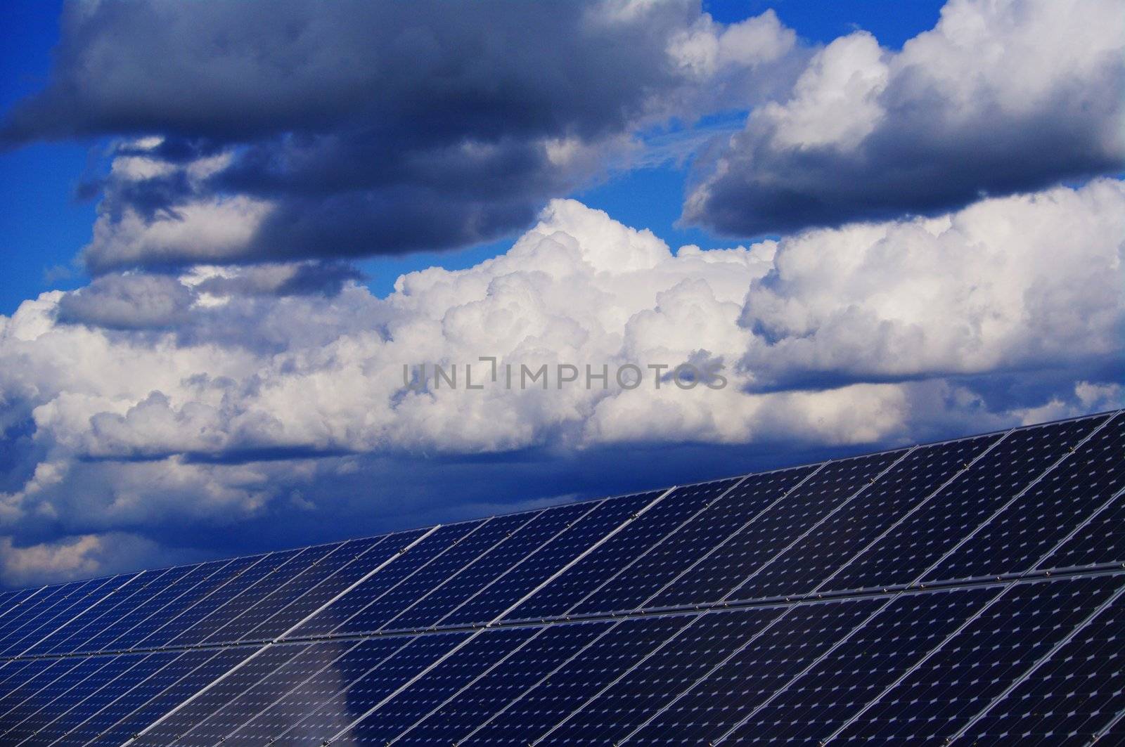 solar collector energy plant outside against sky