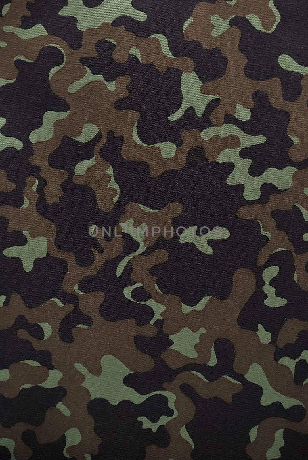 Camouflage fabric in a vertical orientation