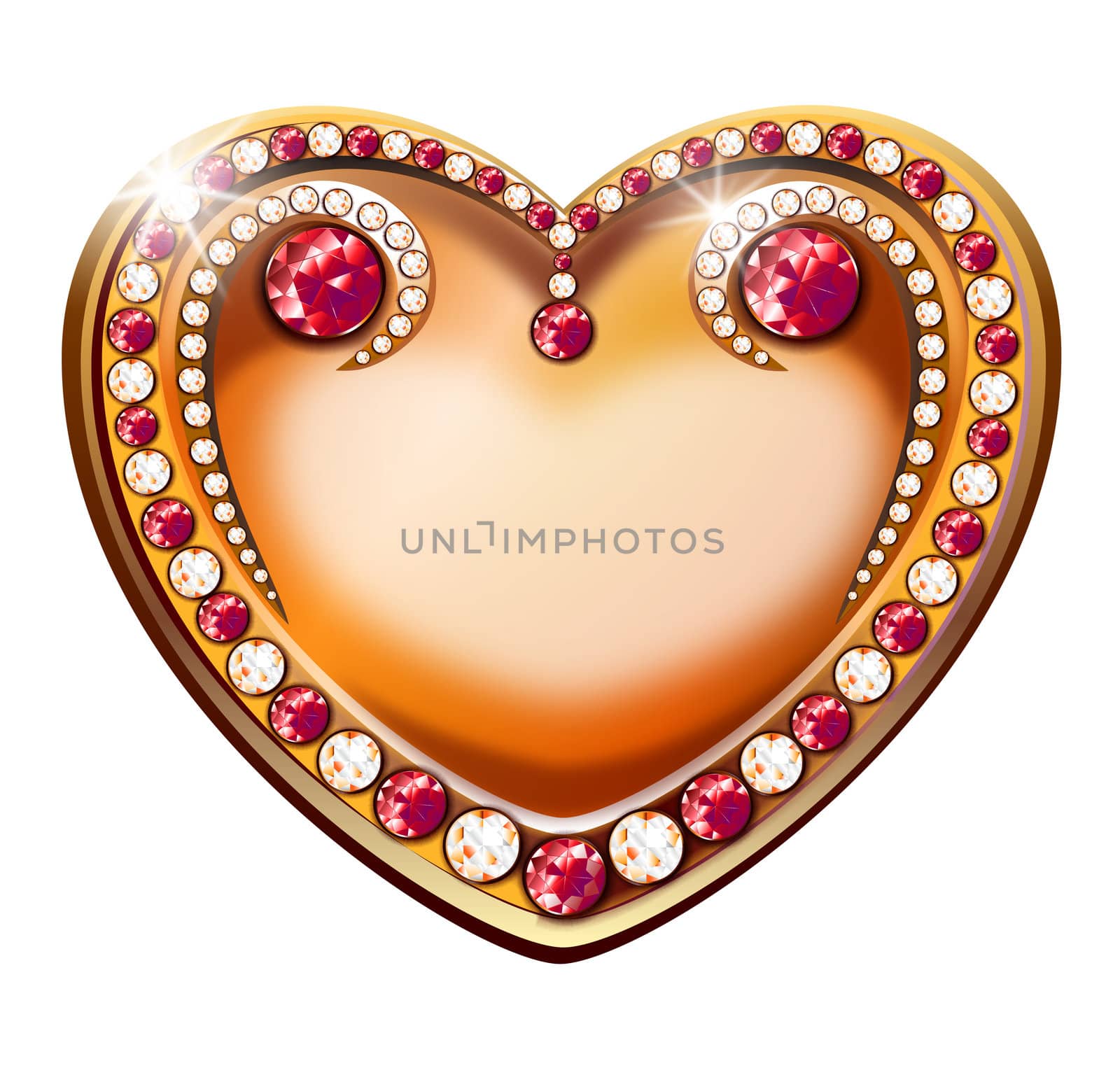 inlaid heart by marinini