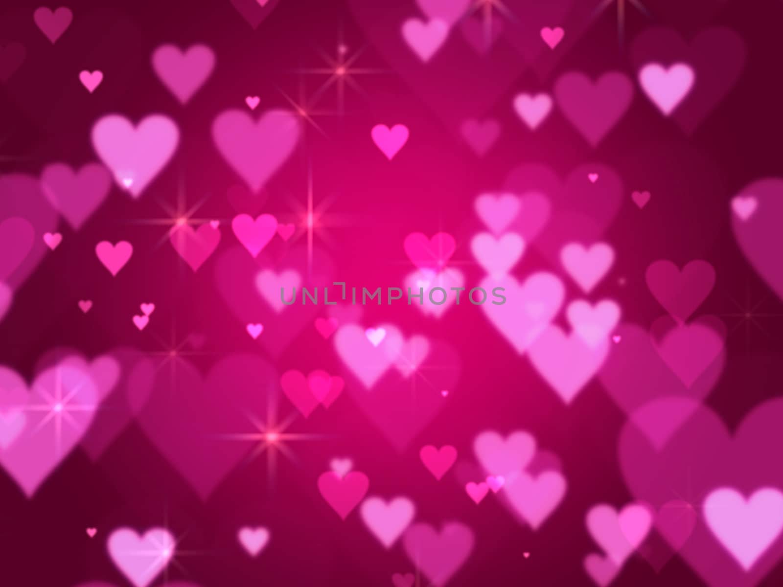 pink hearts background by marinini