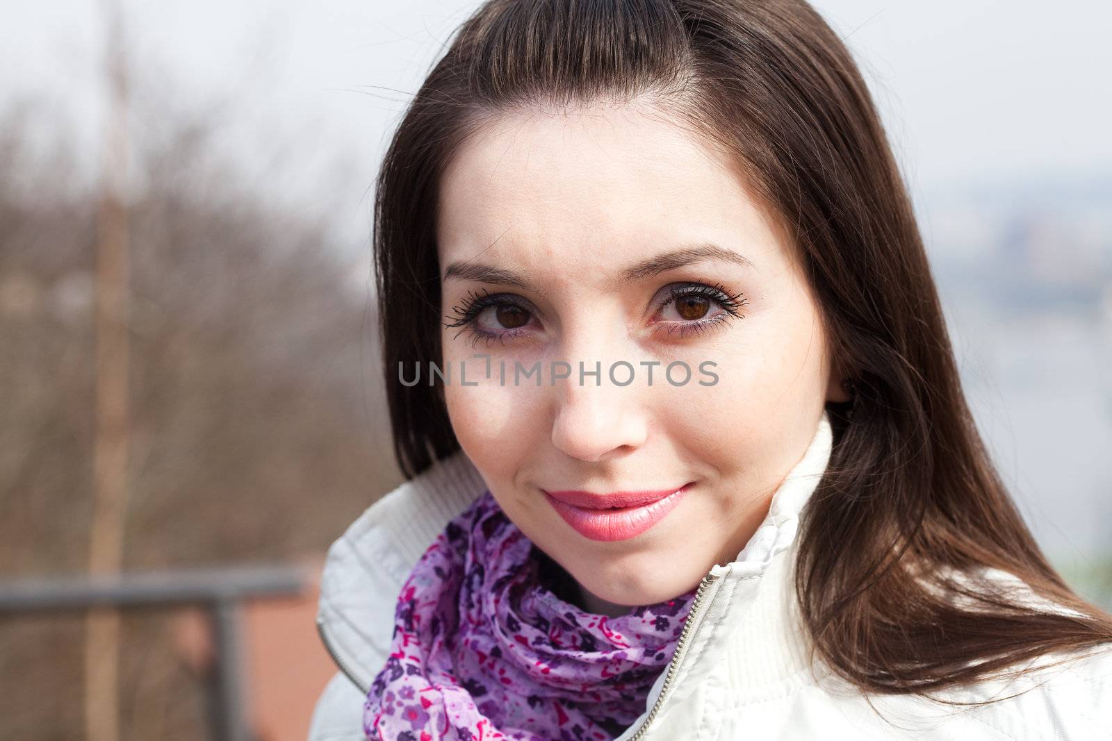 portrait of a beautiful young woman in Prague