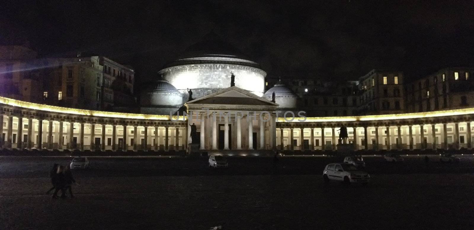 Piazza del Plebiscito in the Night, Napoli