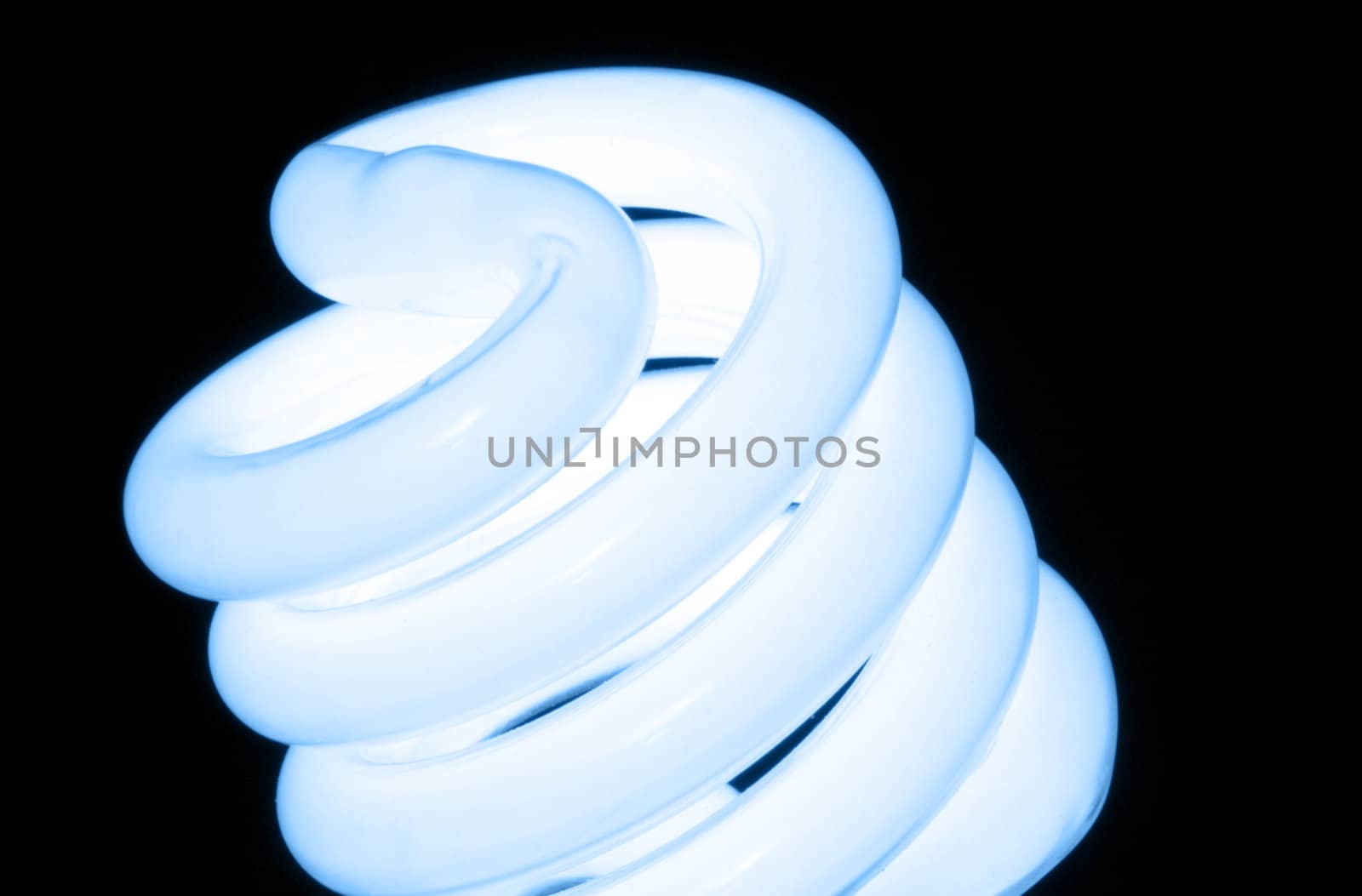 Macro photo of environmental friendly flourescent light bulb