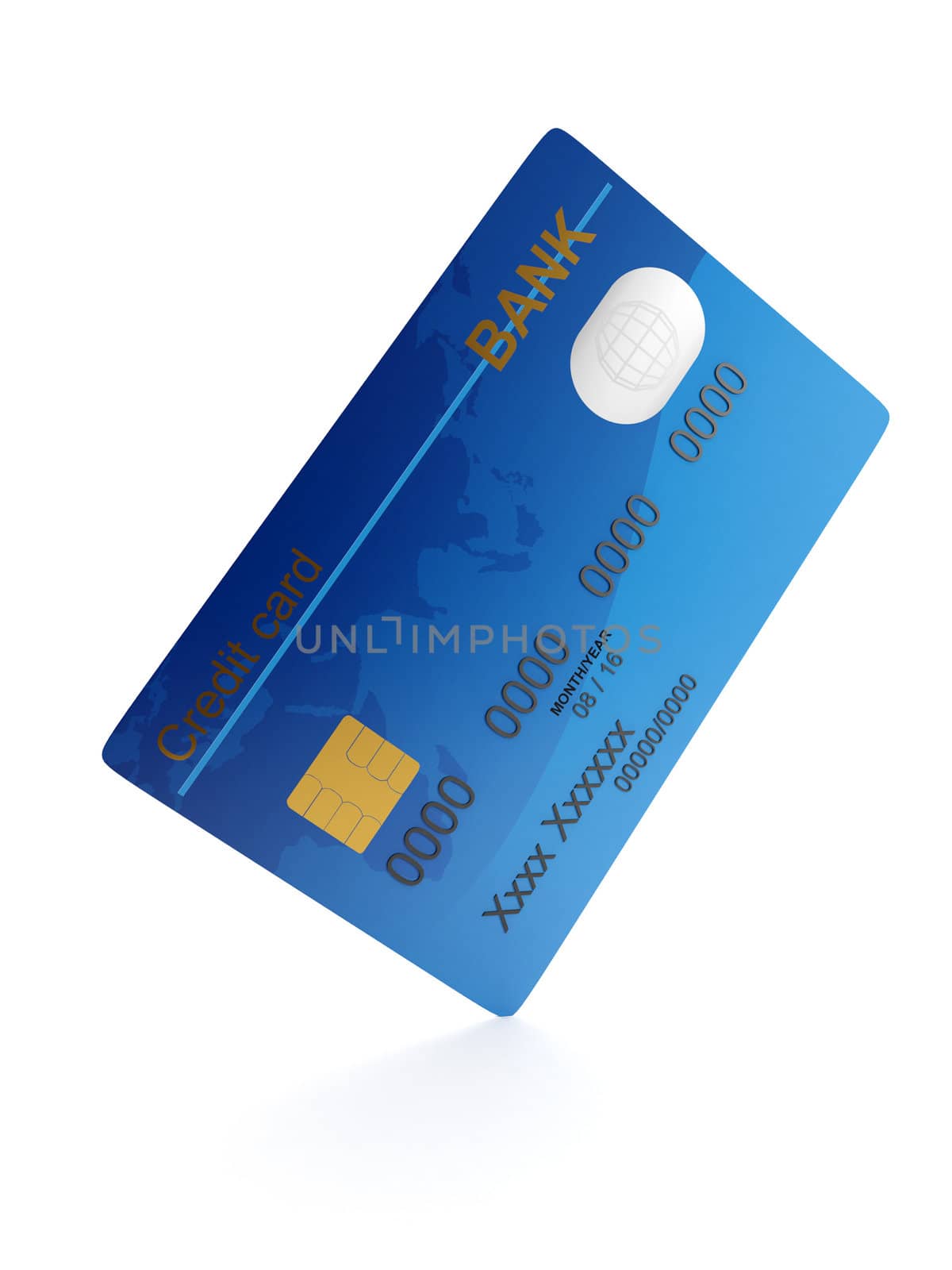 3d illustration: Credit card close-up by kolobsek