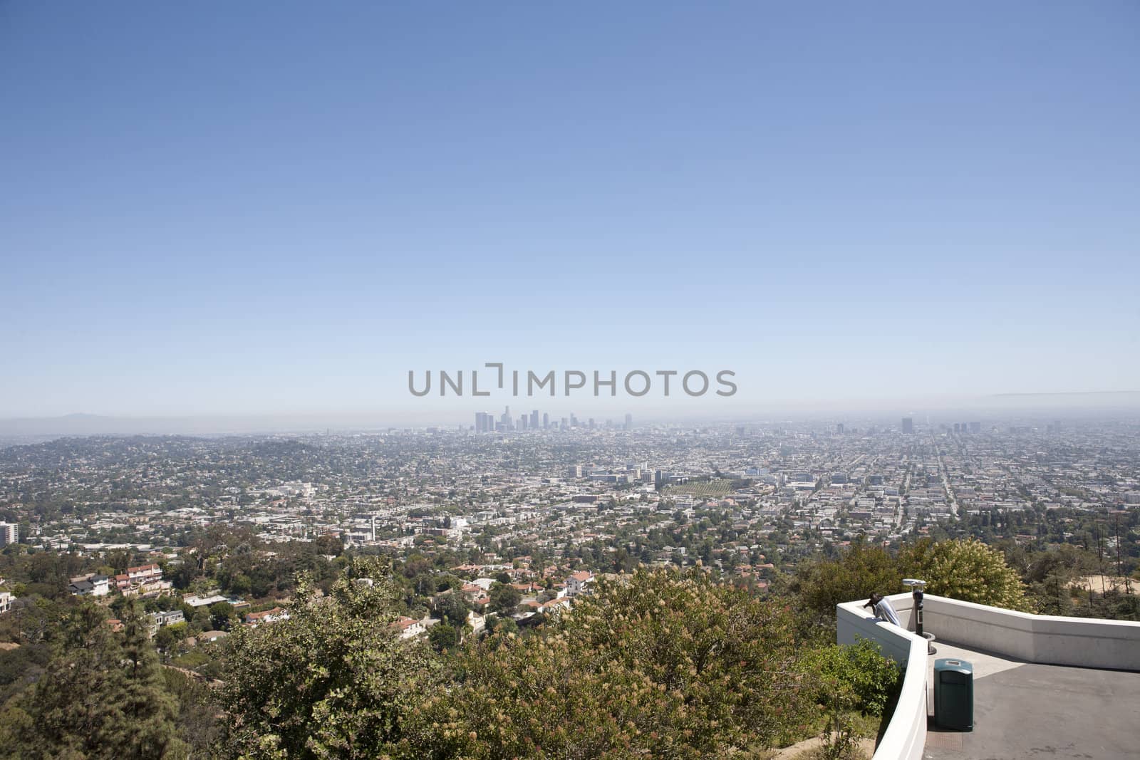 View of Los Angeles, CA from Griffith Observatory.