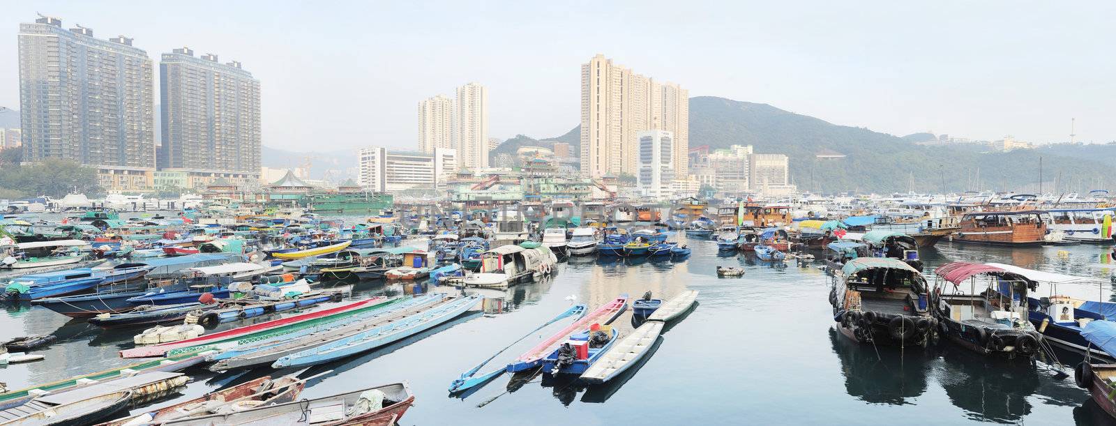 Aberdeen is famous to tourists for its floating village and floating seafood restaurants. Hong Kong