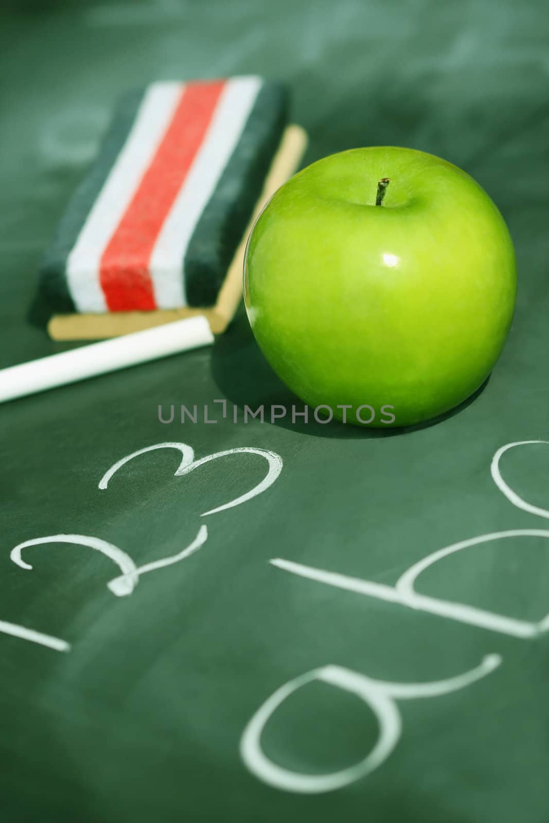Green apple for school by Sandralise