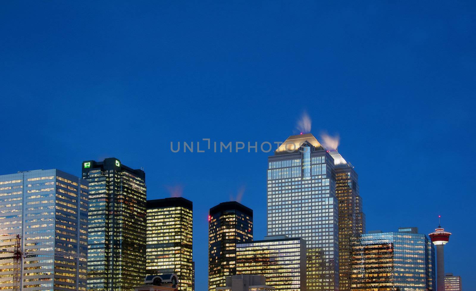 Down Town of Calgary   Low light photography