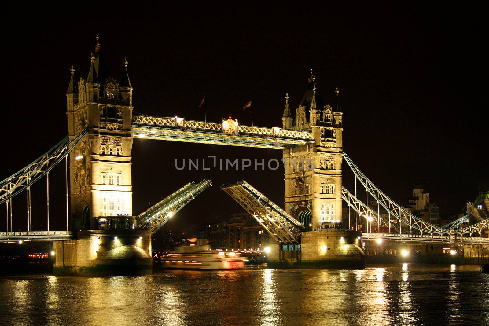 Tower Bridge Open   London  U.K.
Low Light Photography  (LLP)