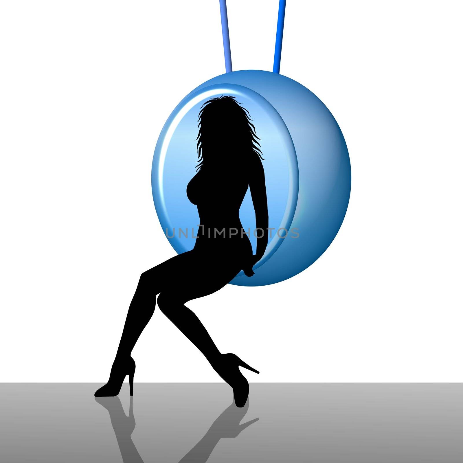 silhouette of a sexy woman by peromarketing