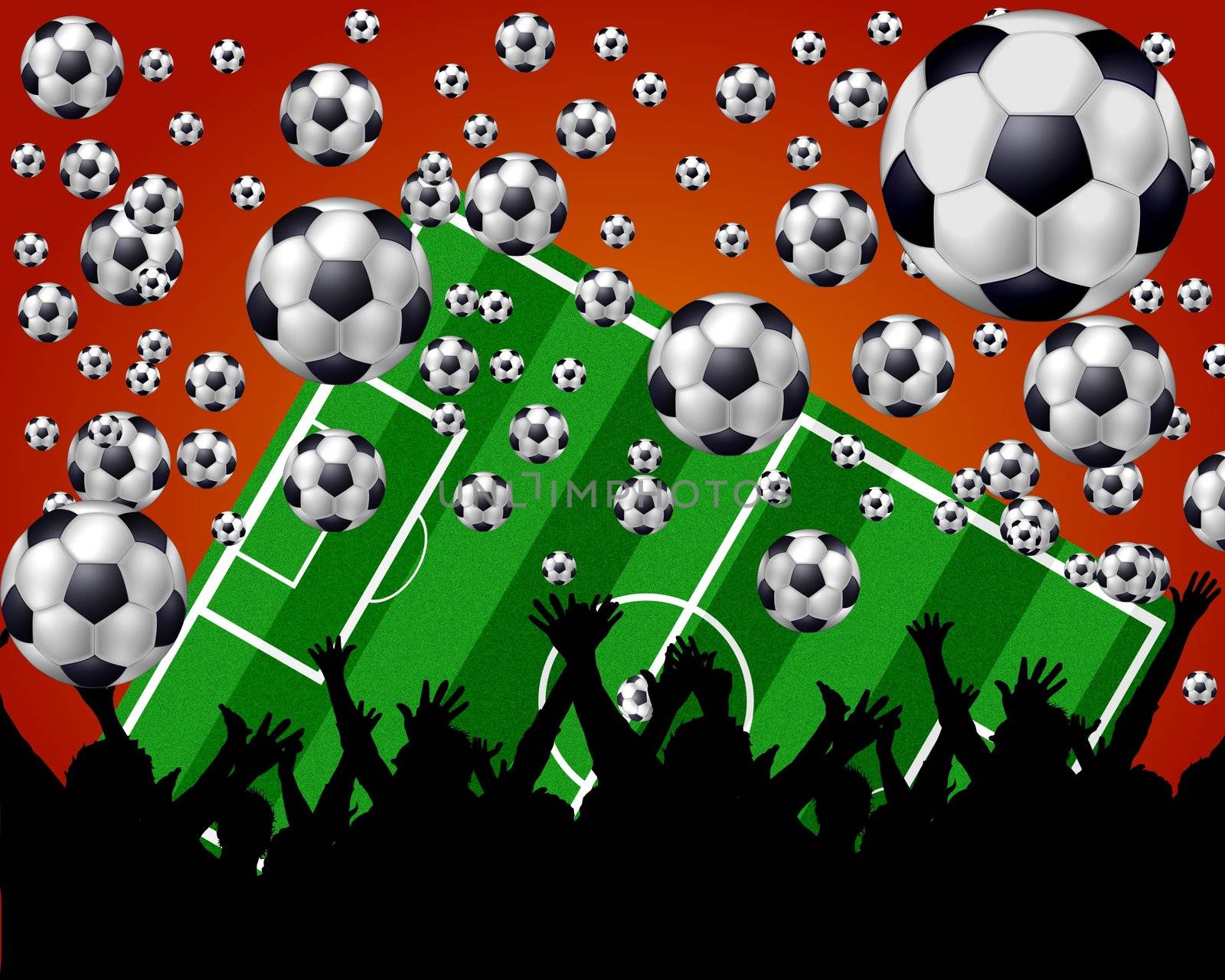 red soccer background by peromarketing
