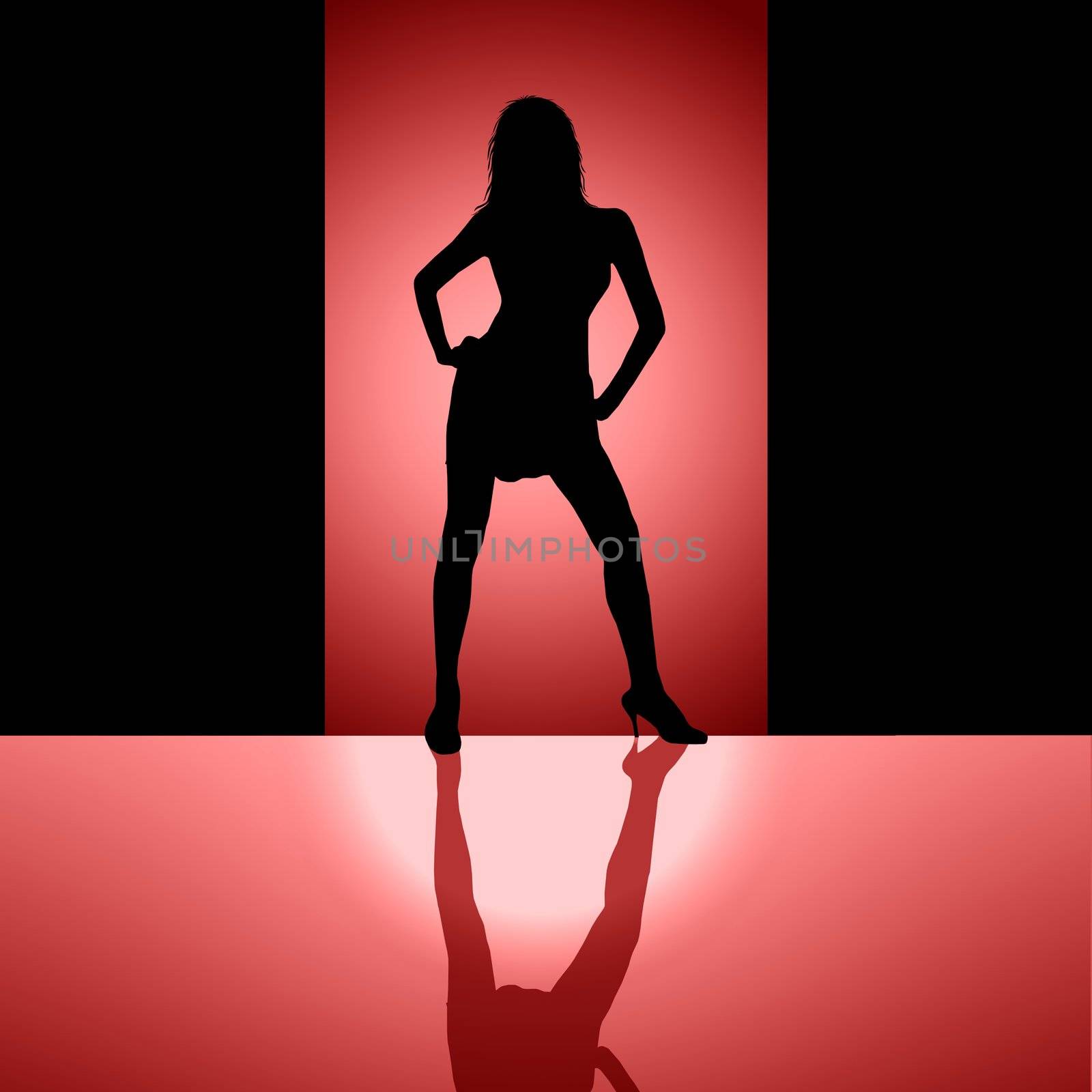silhouette of a woman  by peromarketing