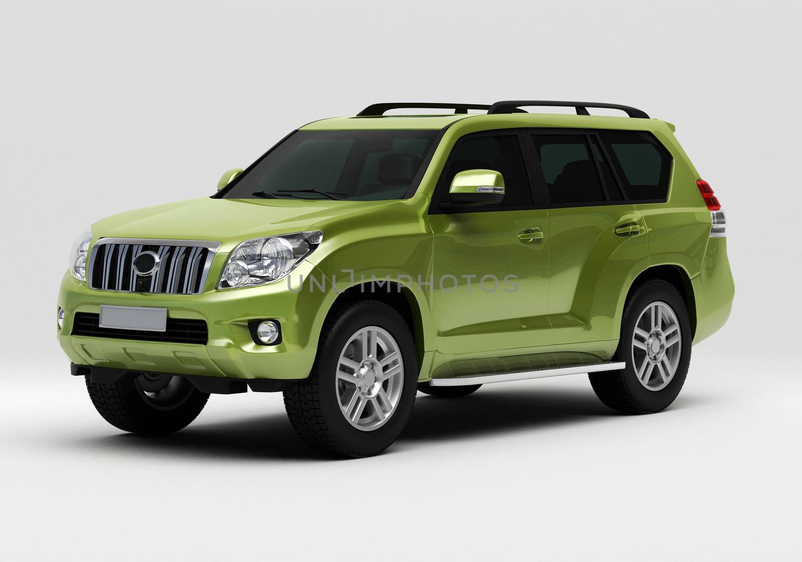 Large off-road vehicle on a light background