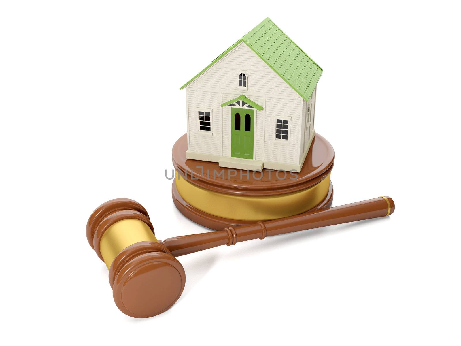 3d illustration: Legal assistance. Address issues related to real estate
