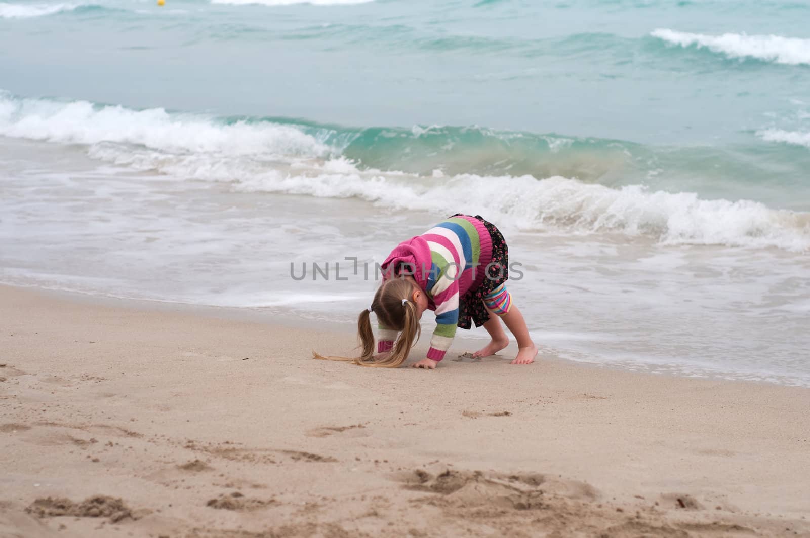 Beach: blue sea and sand by anytka