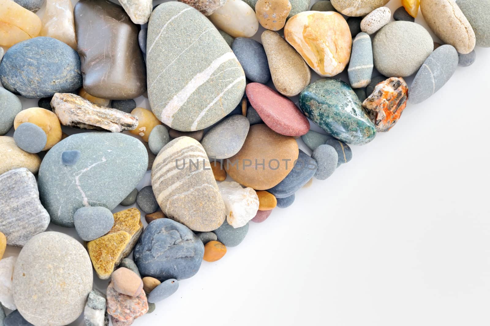 a pile of pebbles isolated