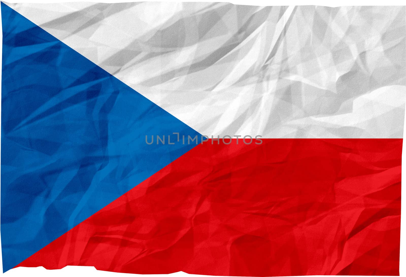 The national flag of Czech Republic (Europe).