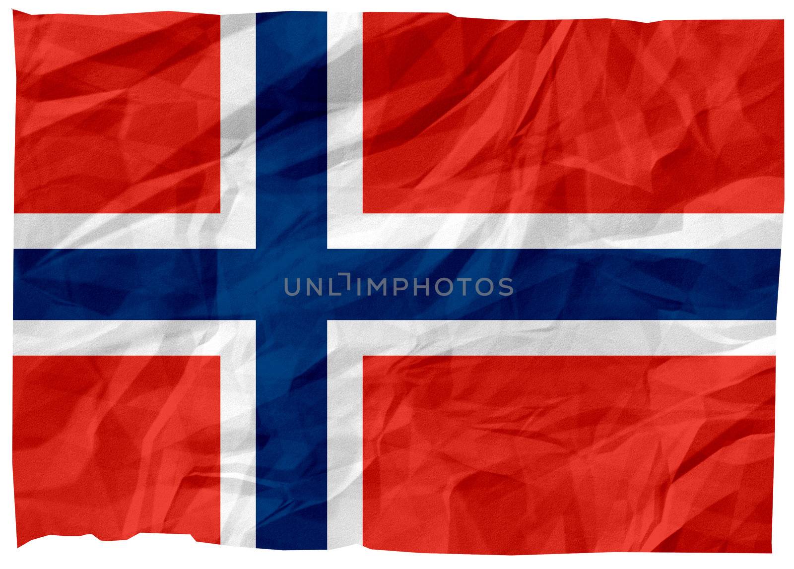 The national flag of Norway (Europe).
