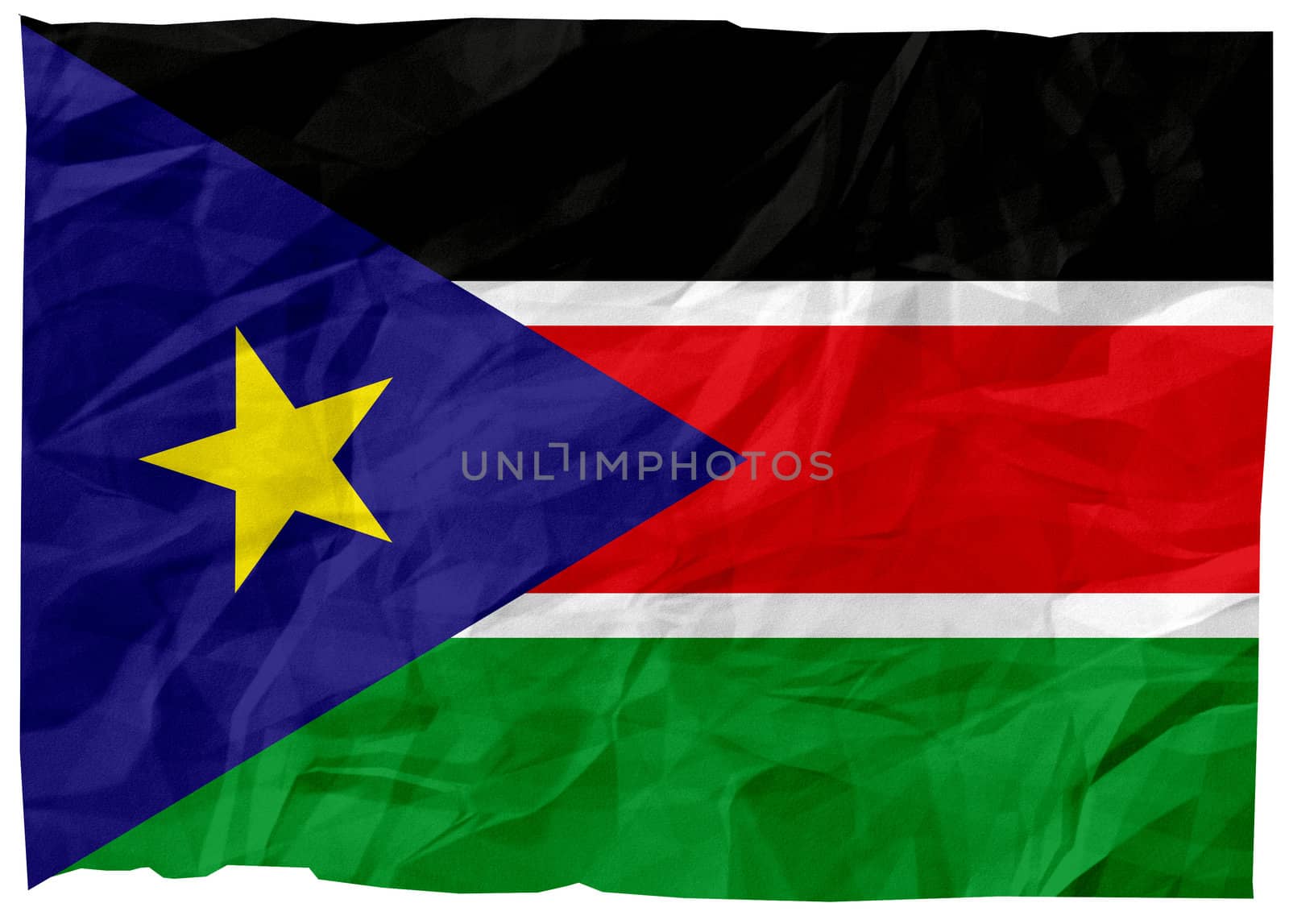 Southern Sudan flag (Africa).