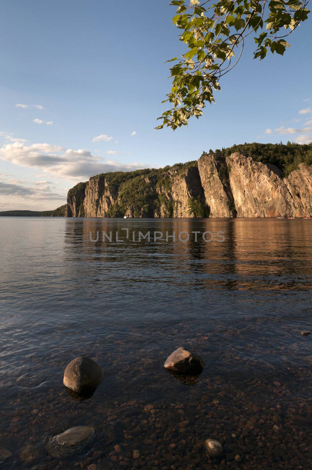 Scenic at Bon Echo cliffside located in northern Ontario Canada