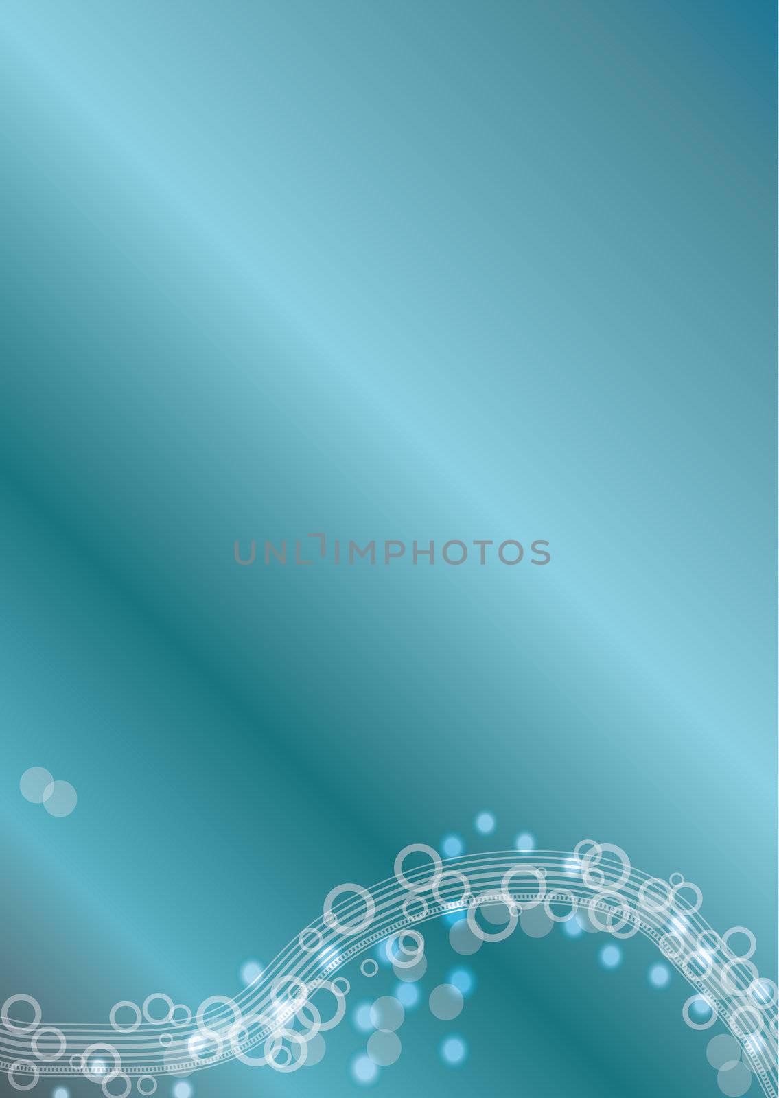 Abstract background with circles and blue toned gradients
