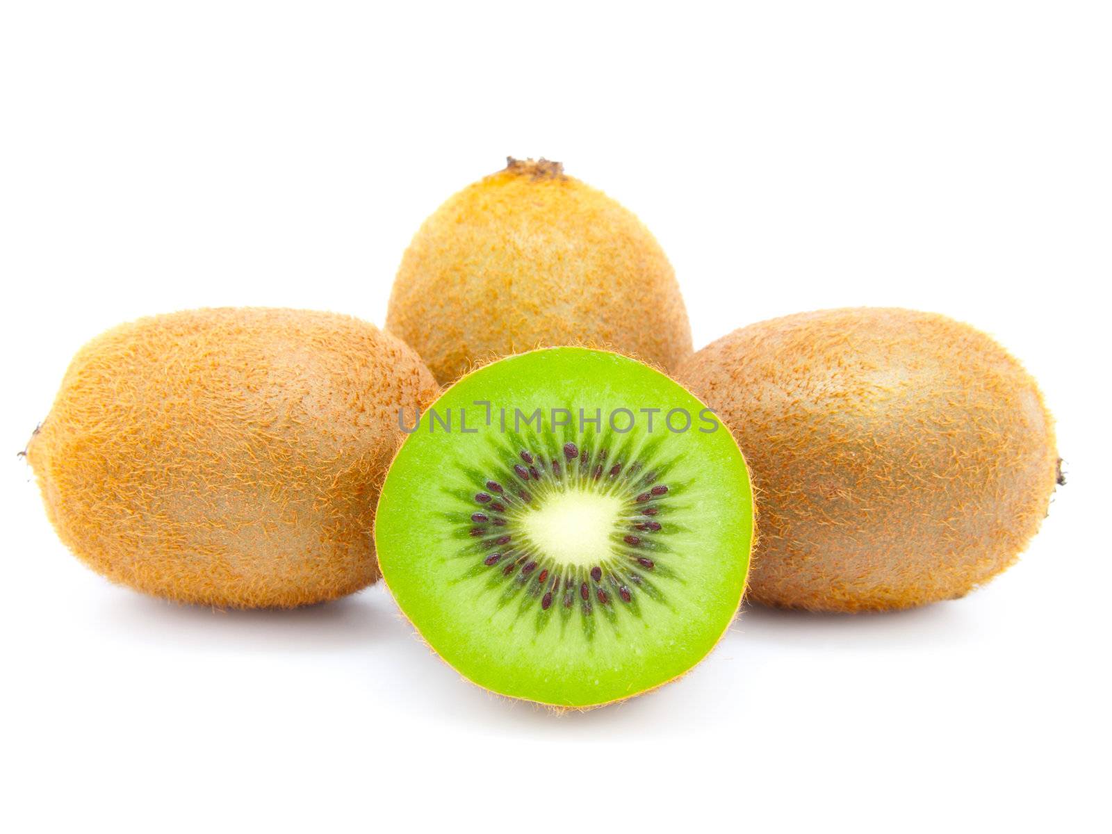 kiwi fruit isolated on white background by motorolka