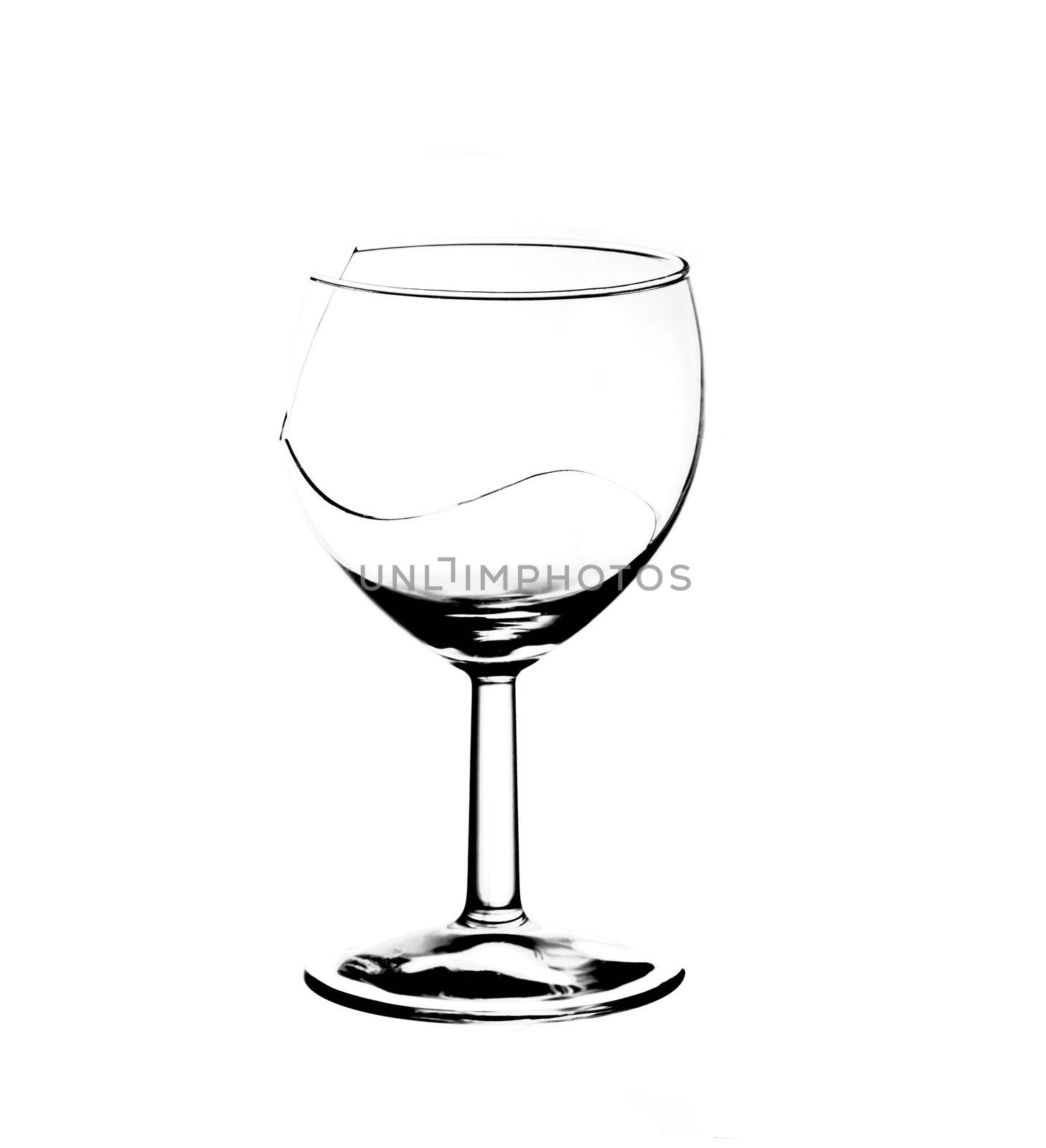 broken wine glass by Mibuch