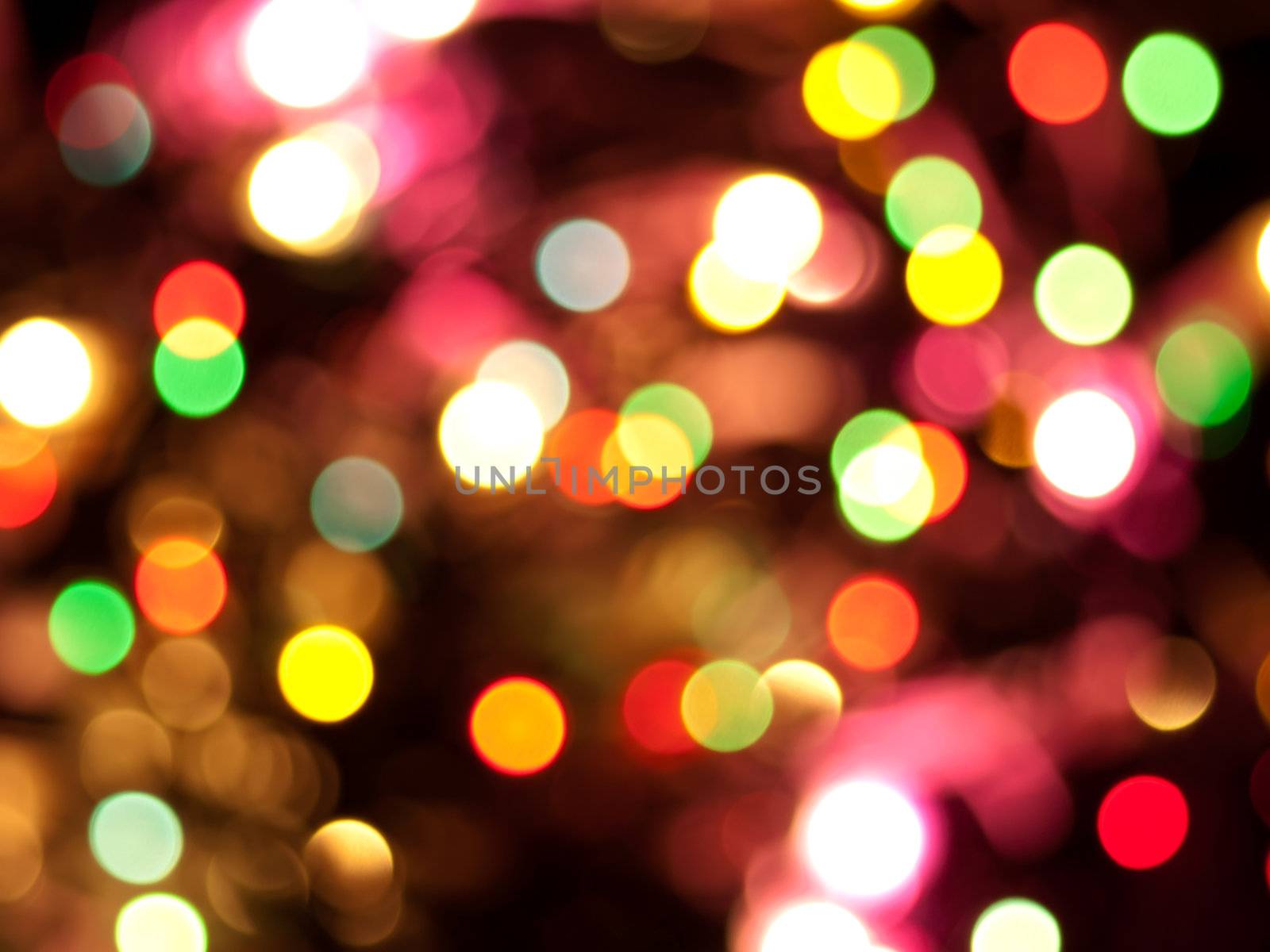 colorful lights on black background 