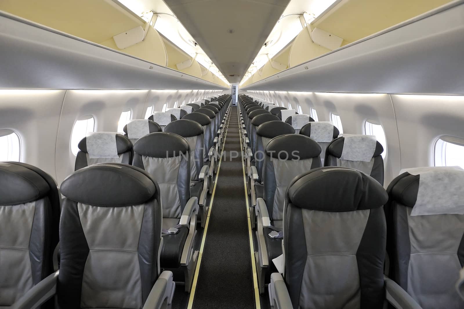 Photo of empty passenger airplane