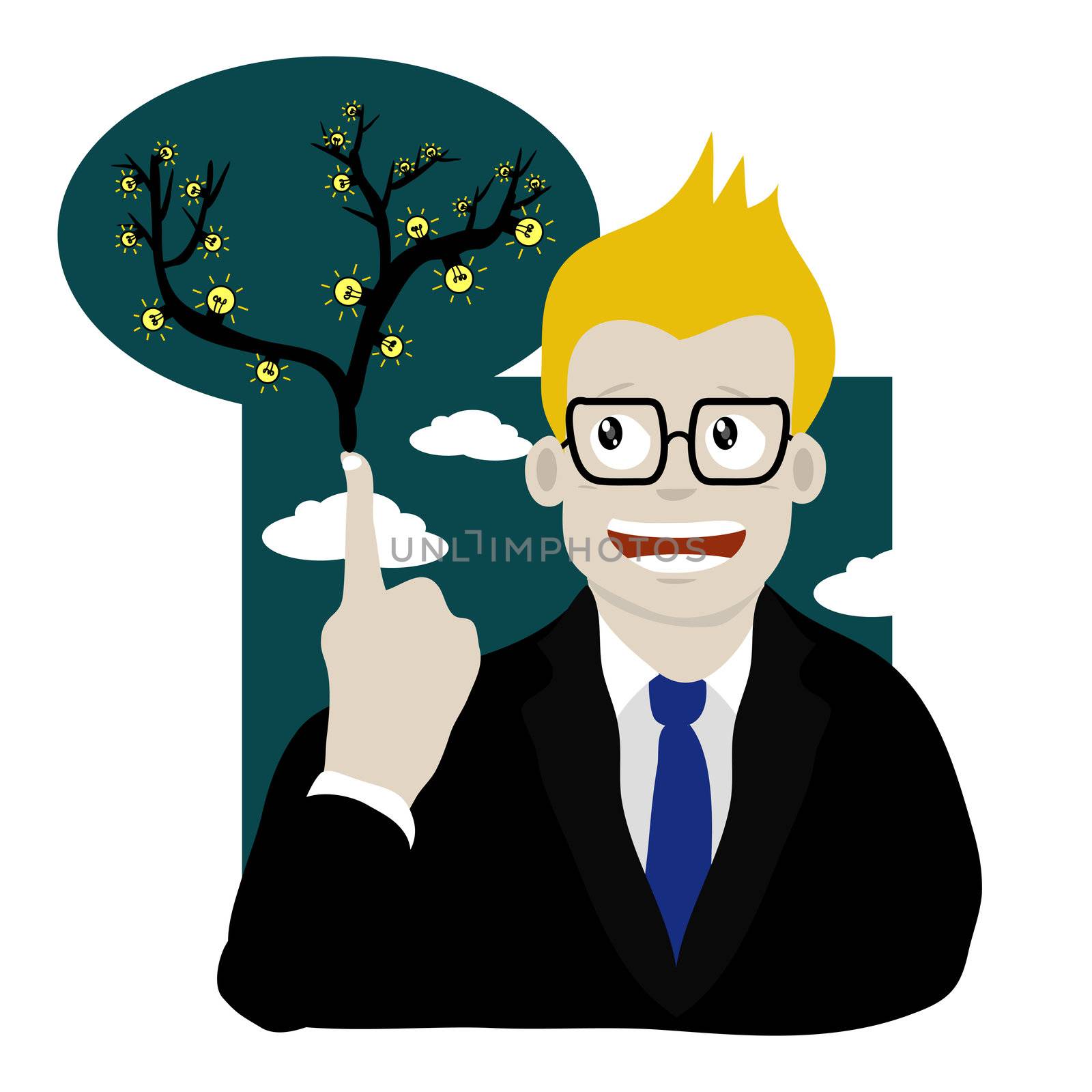 Businessman get the idea, Business concept background