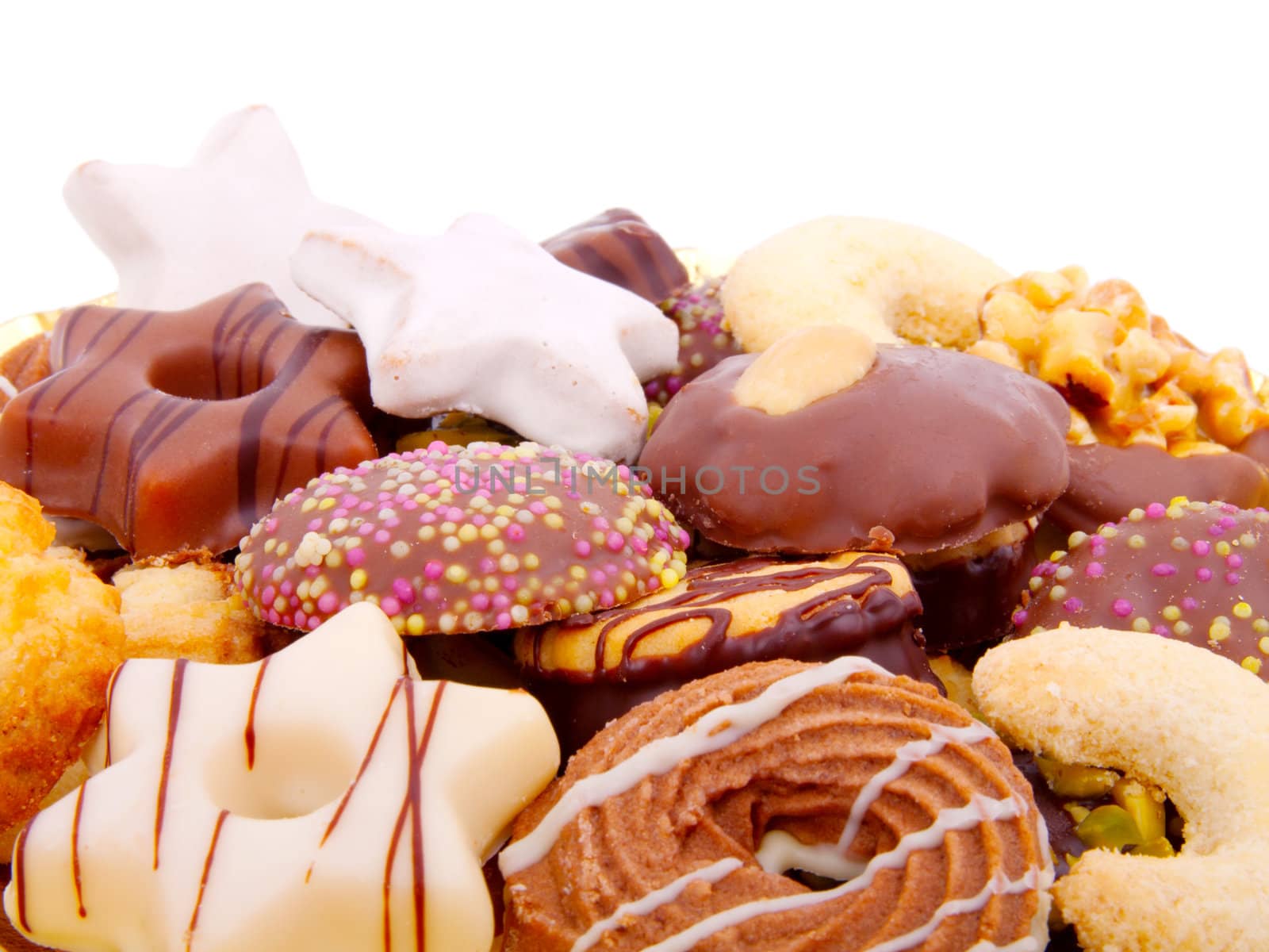 Christmas spice-cakes isolated on white background by motorolka