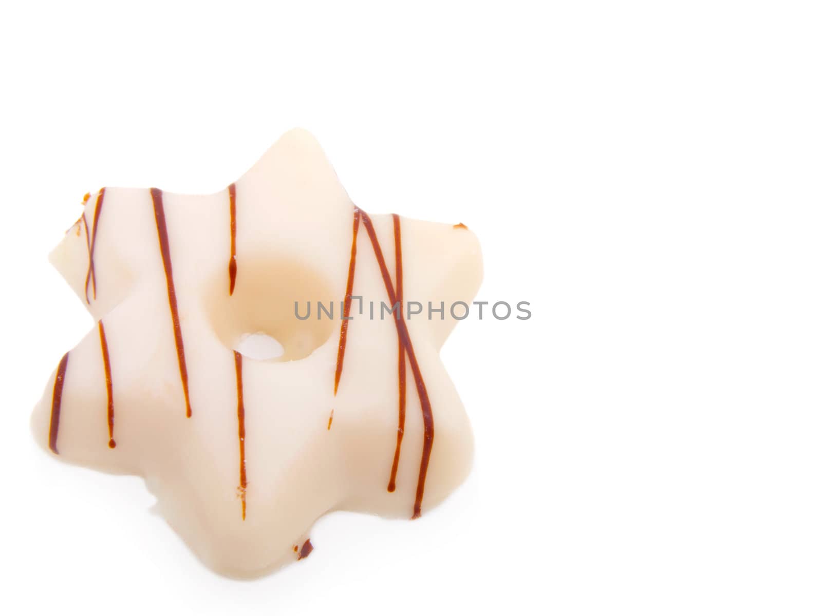 Christmas star cake isolated on white background