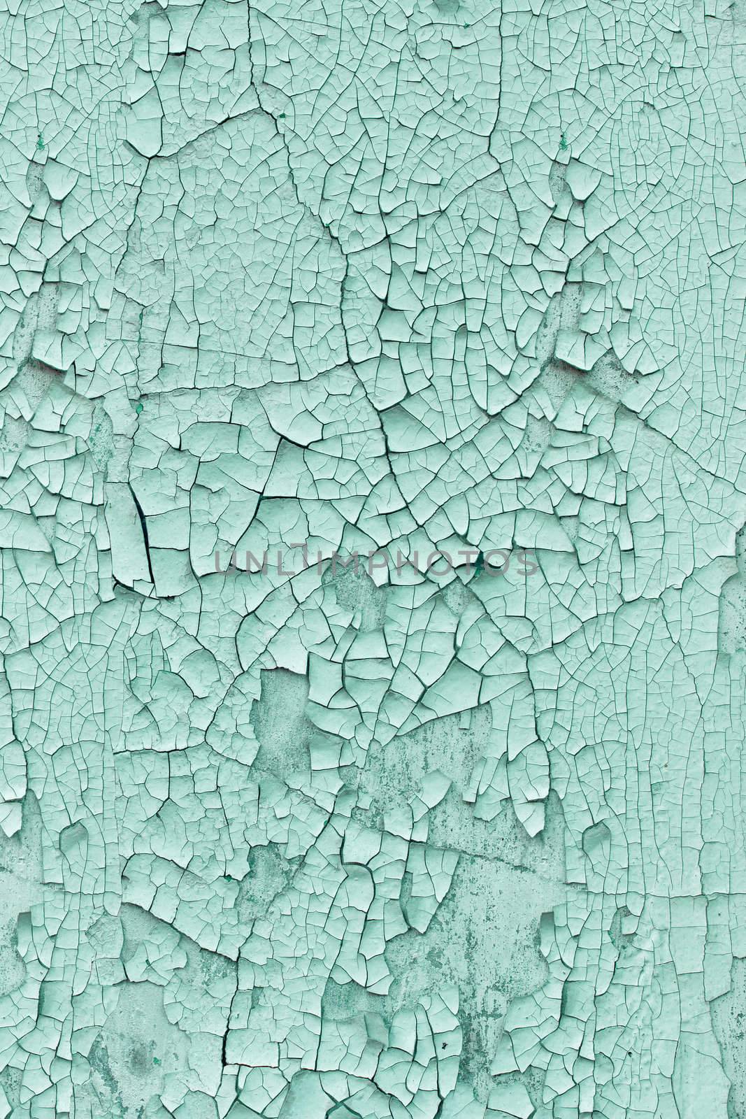 Vertical grunge background - wall covered with cracked paint