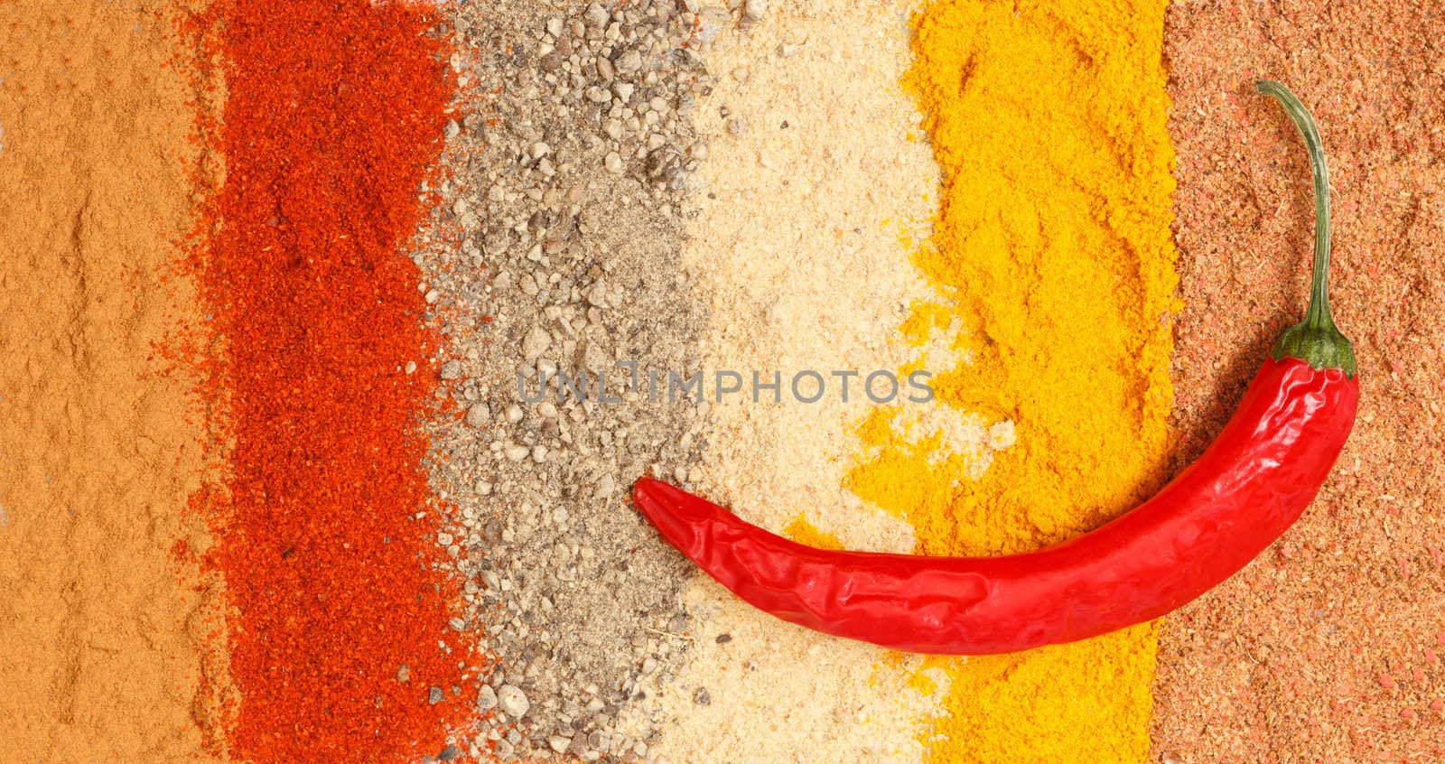 spices and chili pepper by Discovod