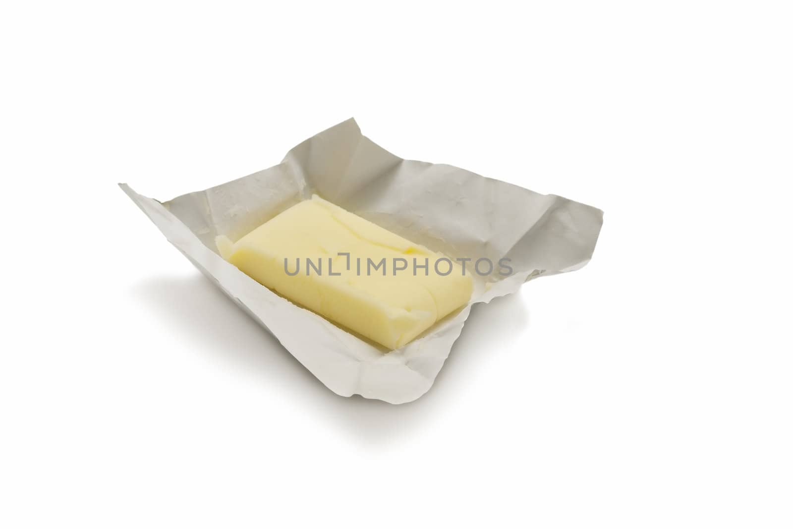 natural butter isolated on white background
