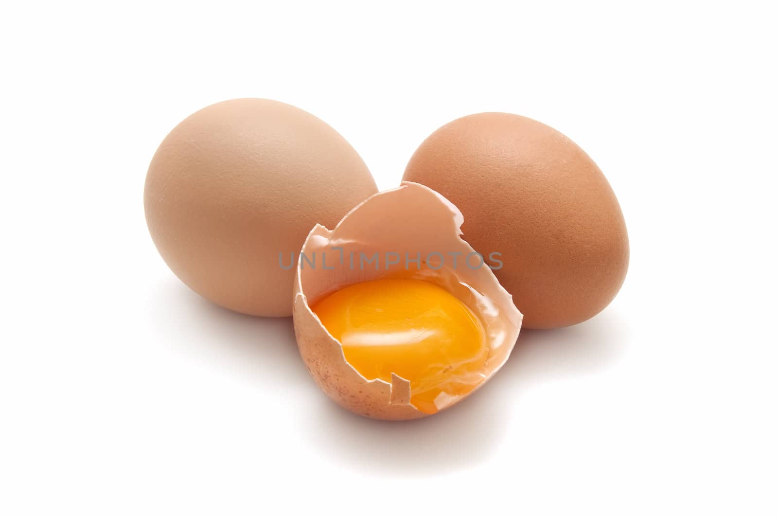 fresh eggs isolated on white background
