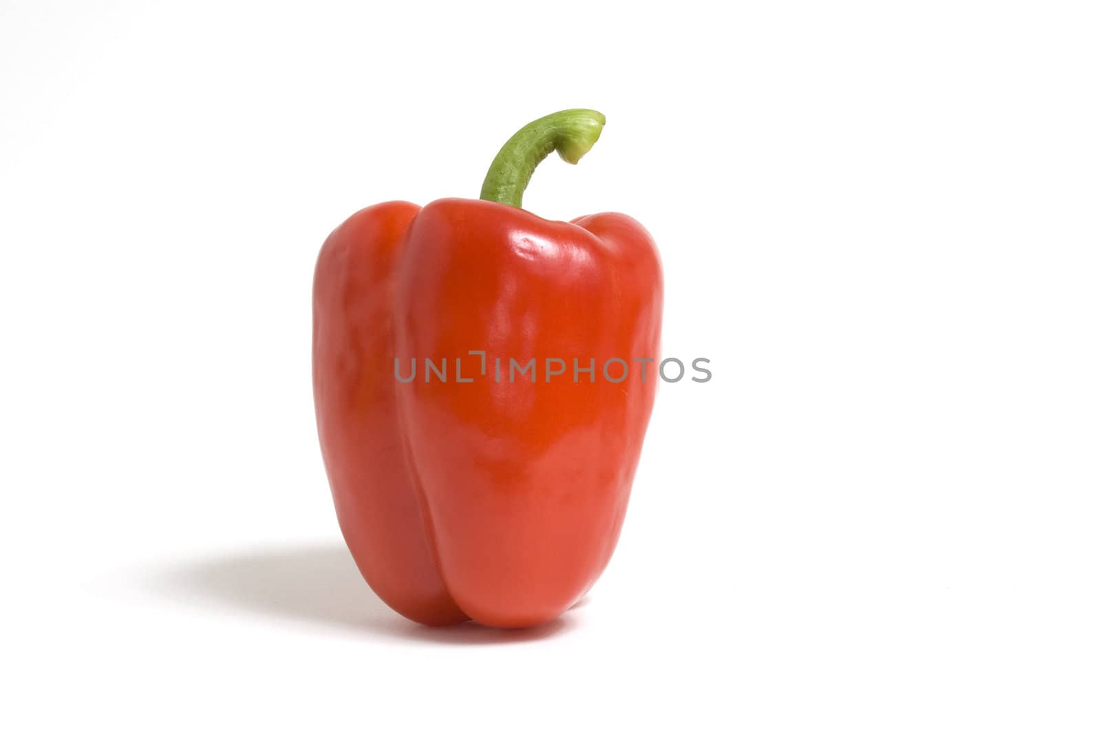 Red Bell Pepper isolated on a white background