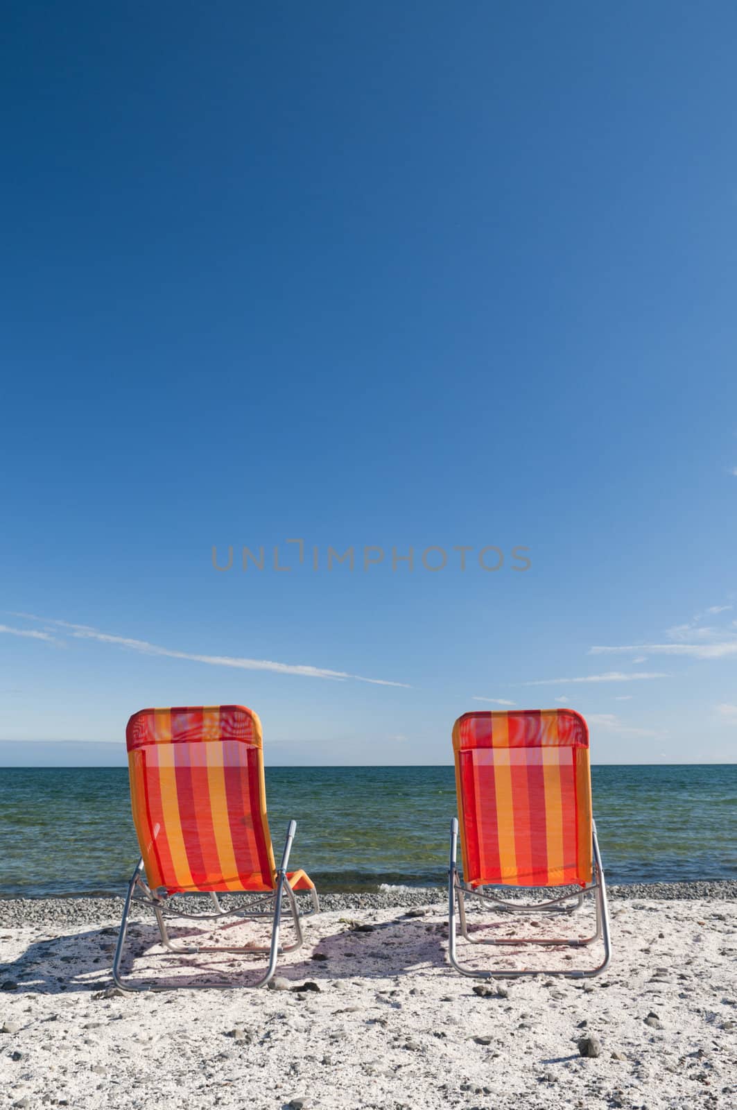 Beach Chairs on the Lake by Gordo25