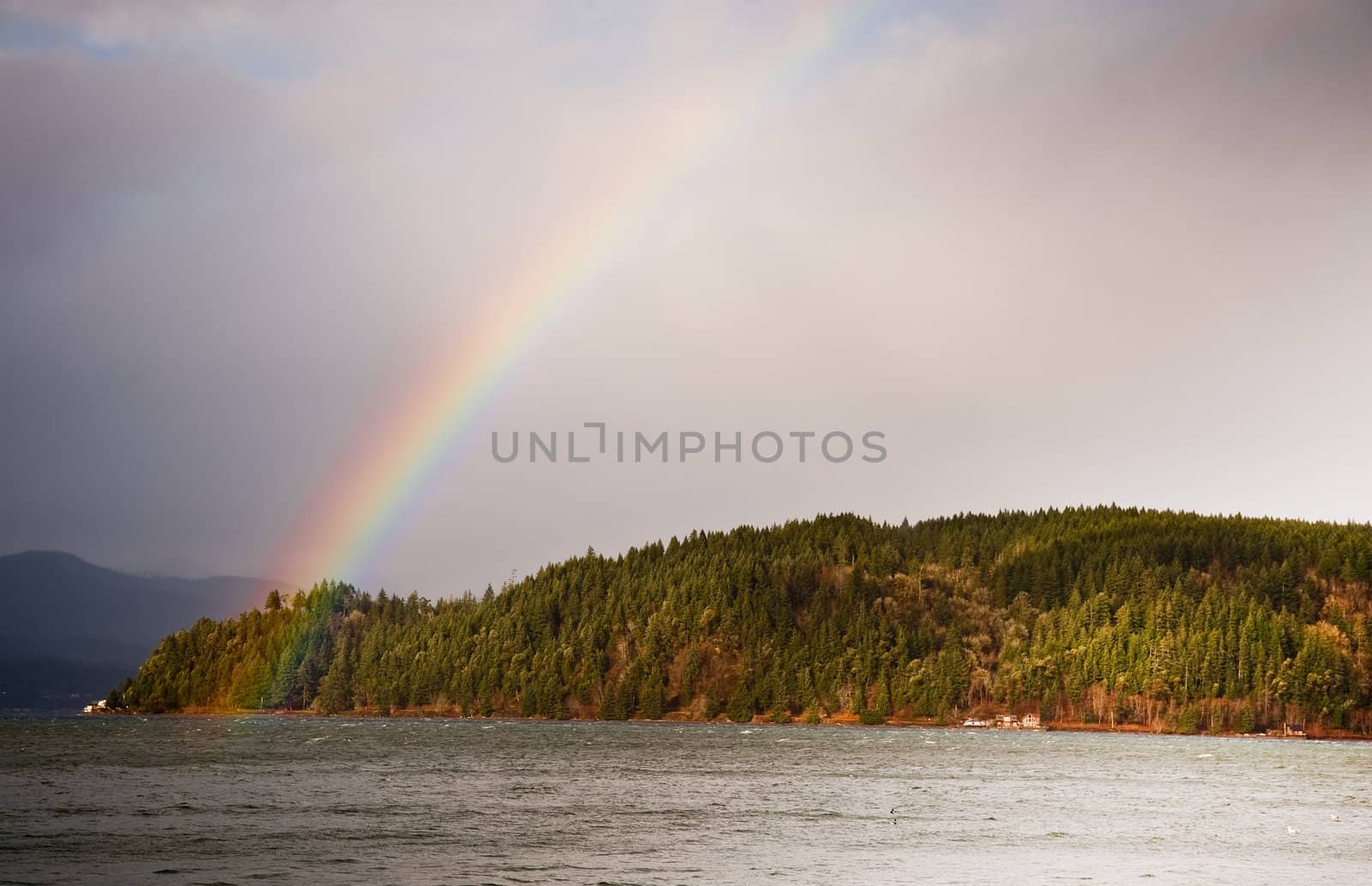 Rainbow over Hood Canal, WA