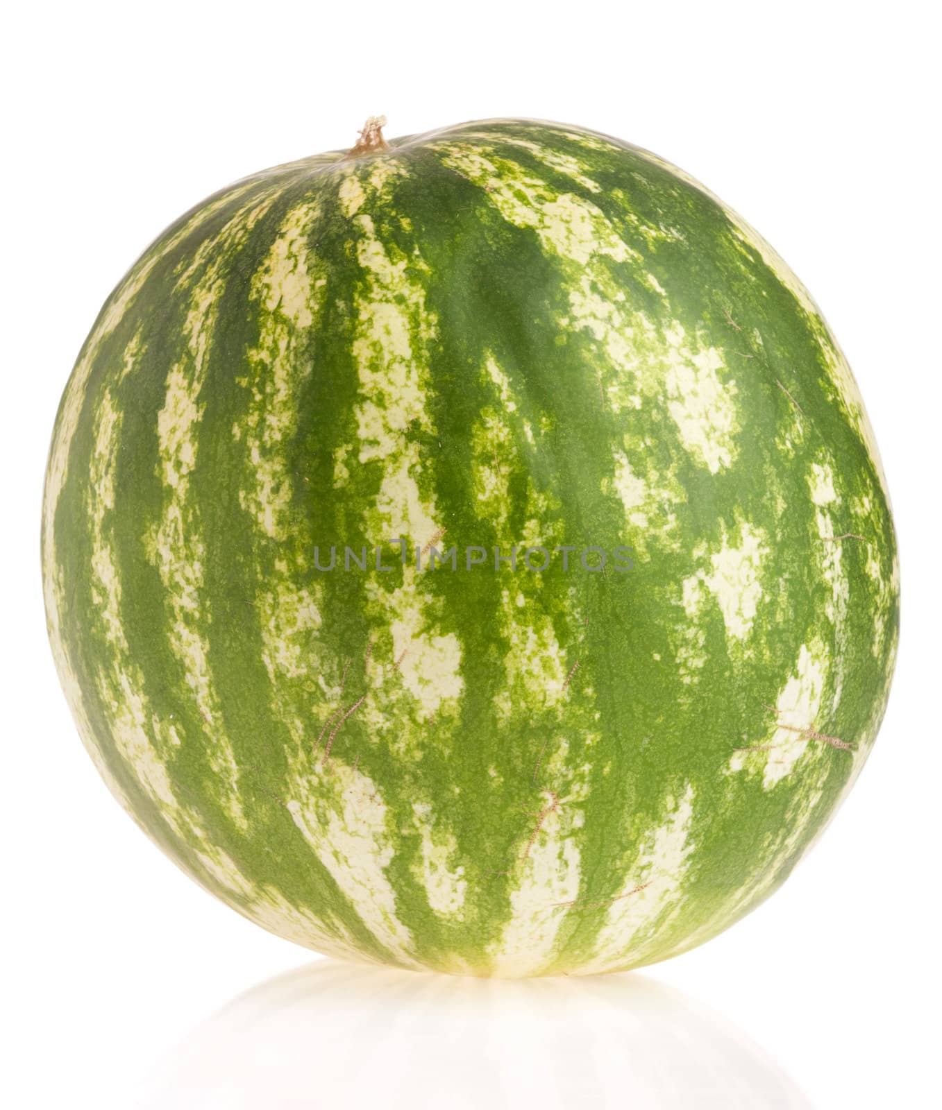 whole watermelon fruit (isolated on white background)