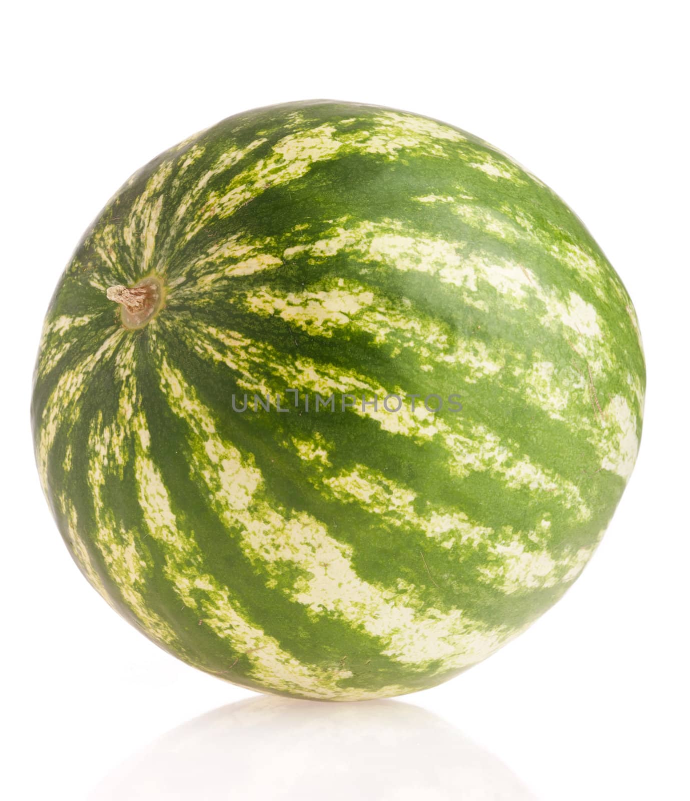 whole watermelon fruit (isolated on white background)