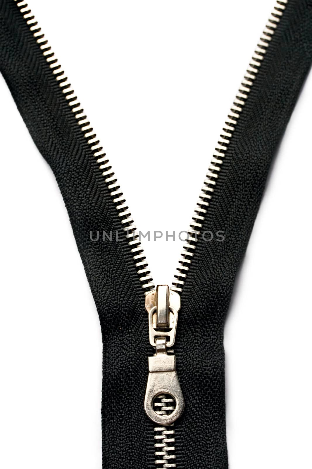 Zipper isolated on white