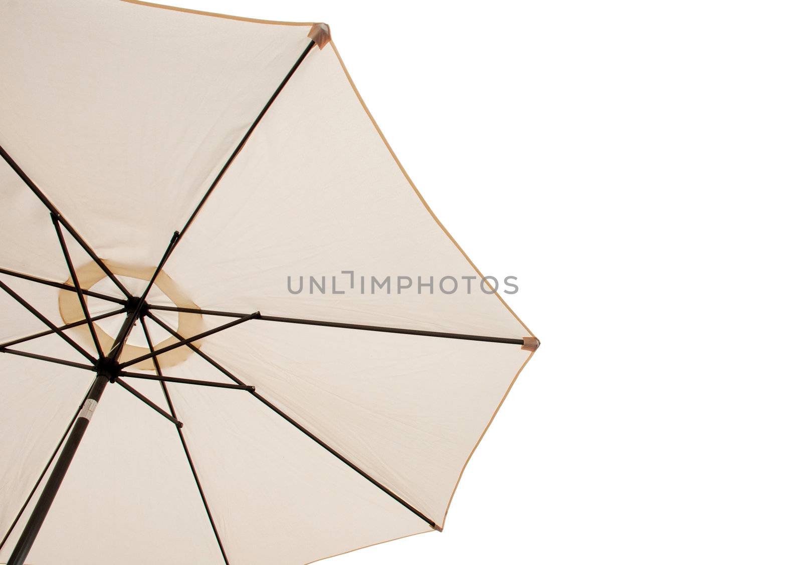 gorgeous beach or pool outdoor umbrella isolated on white background