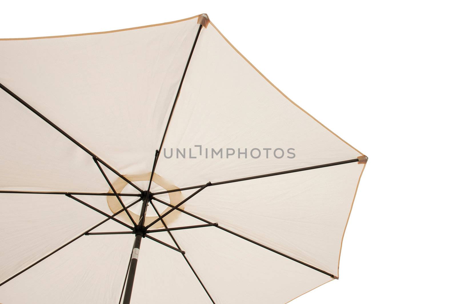 gorgeous beach or pool outdoor umbrella isolated on white background