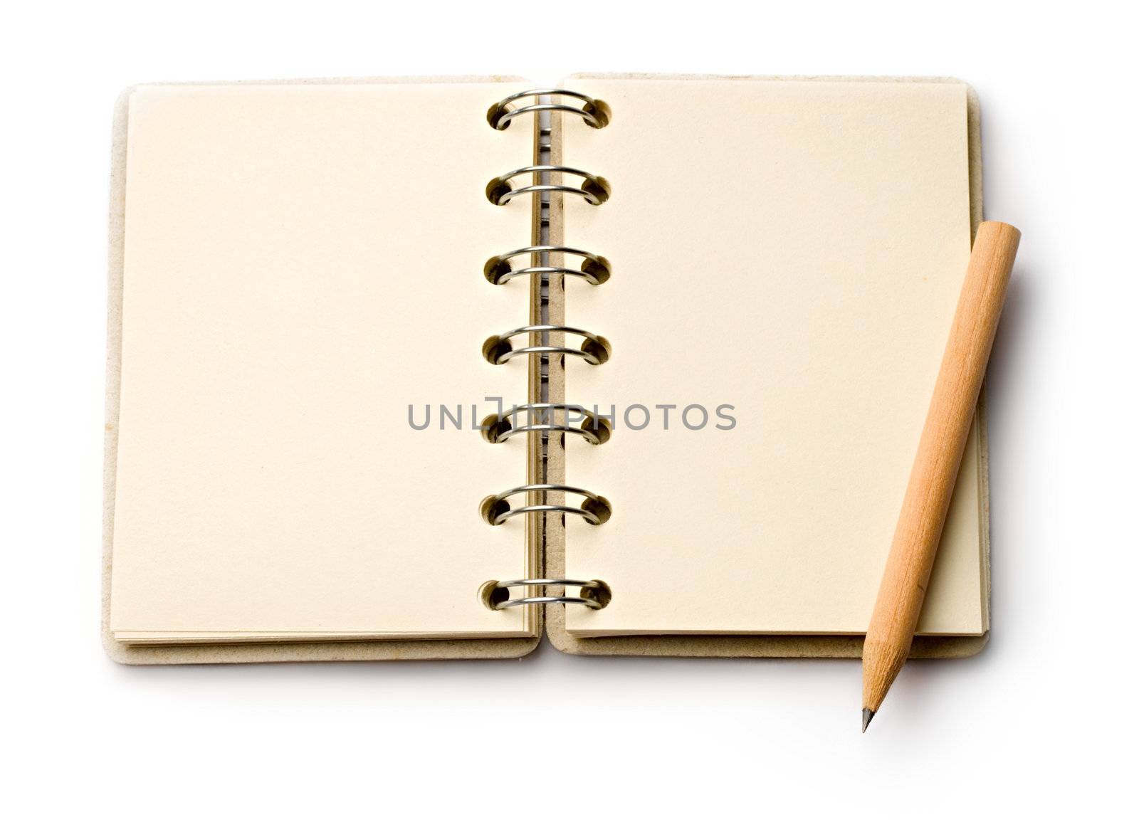 Notepad isolated on the white background by Garsya