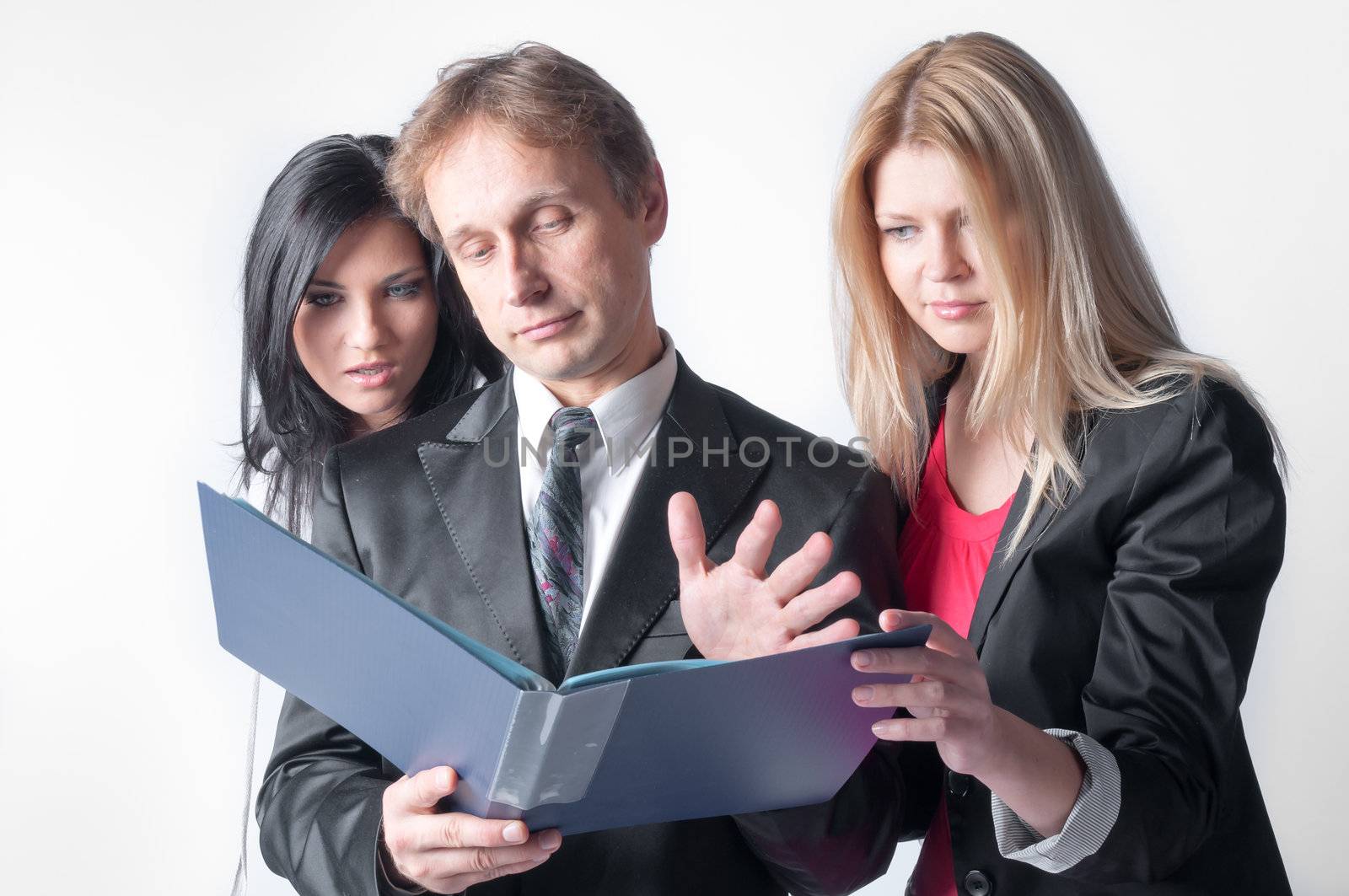 A group of young and successful men and women